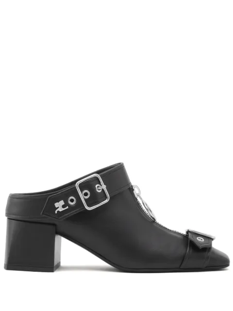 Courrèges Gogo 55mm leather mules Black 124SCS096CV0027