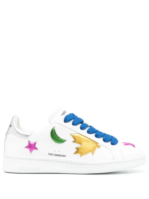 DSQUARED2 multi-panel lace-up sneakers White SNW024201505909