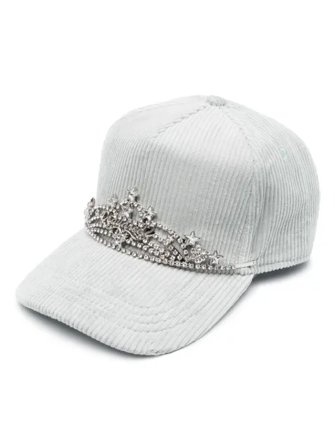 DSQUARED2 tiara-detail corduroy cap Grey BCM075616801068