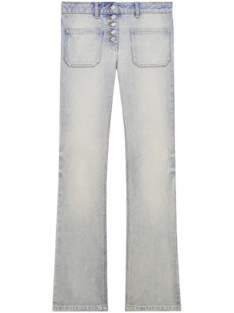 Courrèges low-rise bootcut jeans Blue 124DPA194DE0016