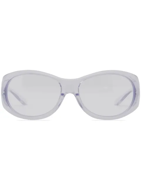 Courrèges Hybrid 01 oval-frame sunglasses Neutrals 223ALU009AC0006