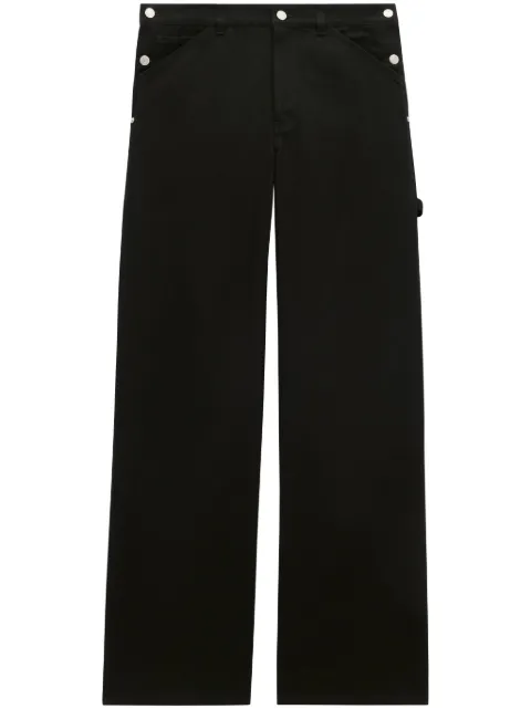 Courrèges Sailor wide-leg cotton trousers Black 124DPA188DE0020