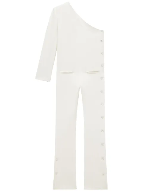 Courrèges asymmetric crepe jumpsuit White 124CCB034VI0046
