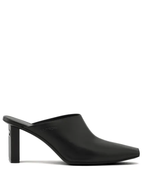 Courrèges 70mm square-toe leather mules Black 124SCS098CV0027