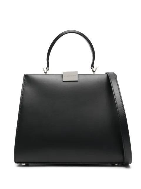 ARMARIUM logo-plaque leather tote bag Black BA01LE02ANNASMALL