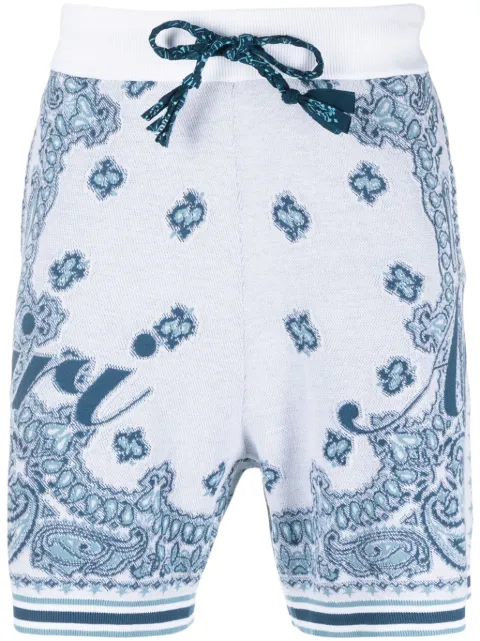 AMIRI paisley-print drawstring-waist shorts White PF23MKB001