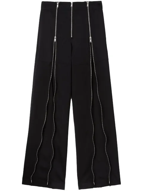 Jil Sander zip-detail wide-leg trousers Black J03KA0199J65112