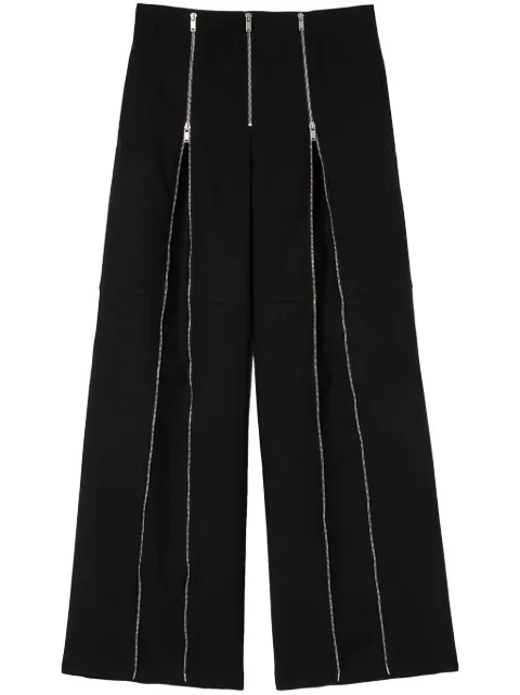 Jil Sander zip-up wide-leg trousers Black J21KA0185J65141