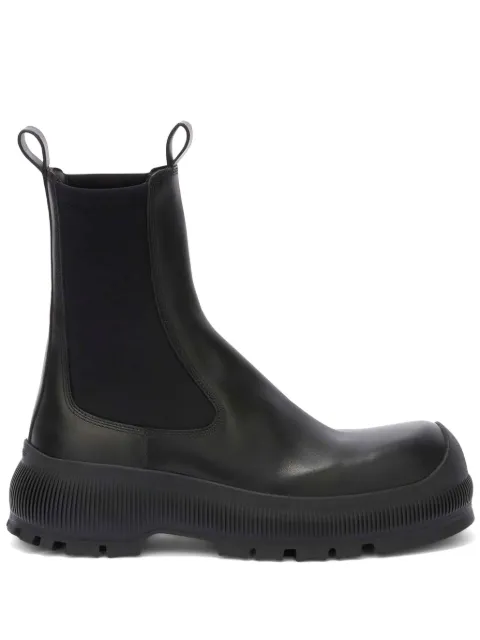 Jil Sander logo-embossed leather boots Black J44WU0009P4942