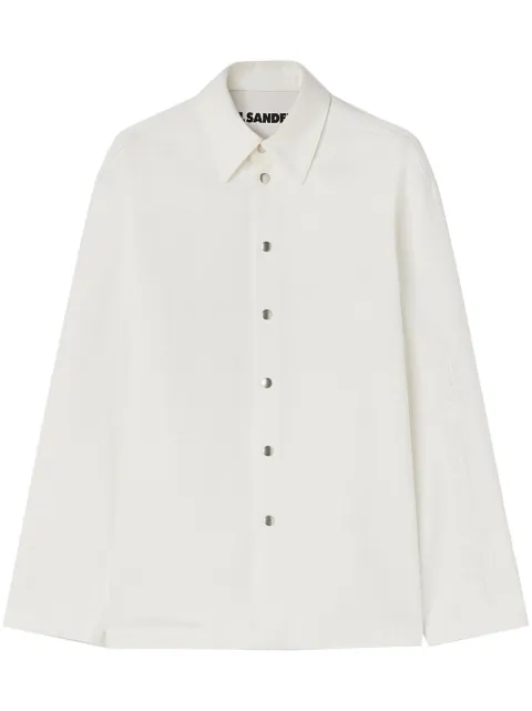 Jil Sander logo-embossed cotton shirt White J21DL0137J46463