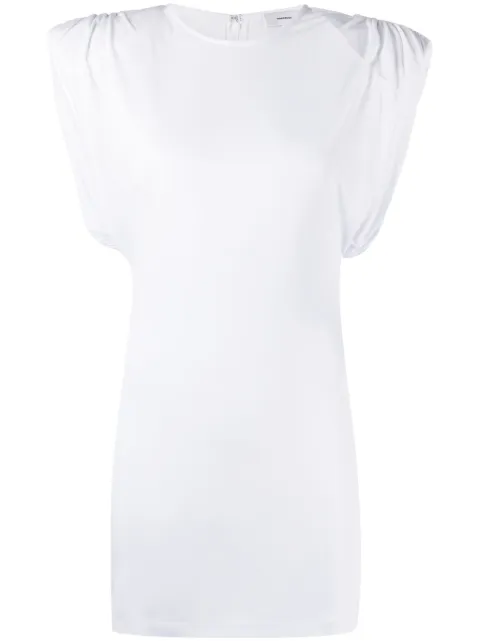 WARDROBE.NYC Sheath gathered-detail sleeveless minidress White W5033R13