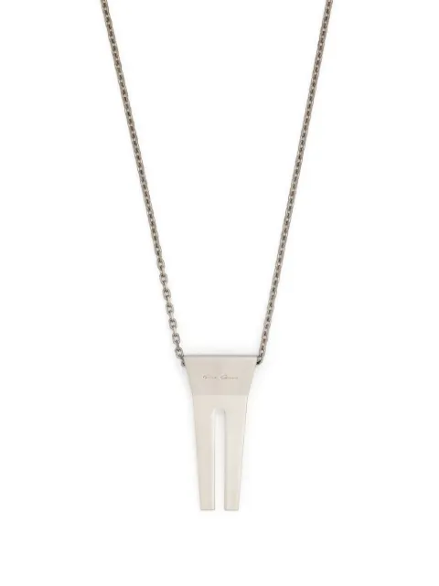 Rick Owens open-trunk pendant necklace Silver RJ0000024MMT