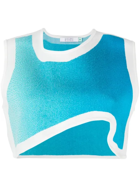PH5 Dahlia sleeveless crop top Blue PF23TP003