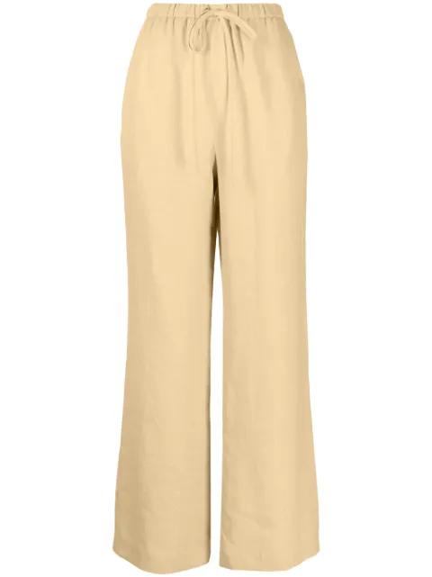Nanushka drawstring -waist linen trousers Yellow NW23PFPA01371