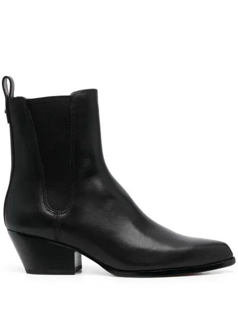 Michael Michael Kors pointed-toe leather ankle boots Black 40F3KNME5L