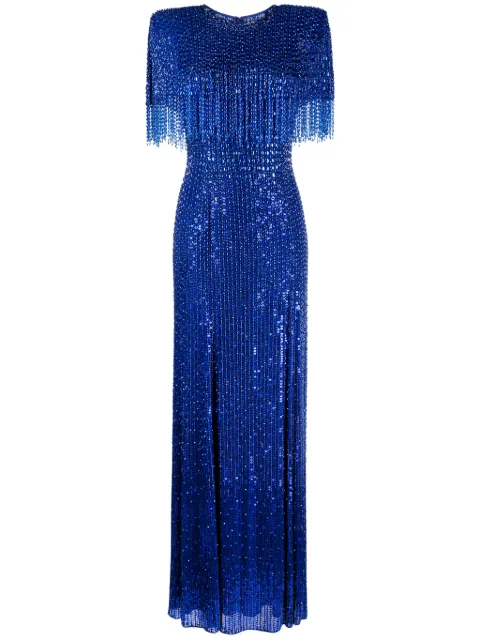 Jenny Packham Lyla embellished gown Blue AAD114L