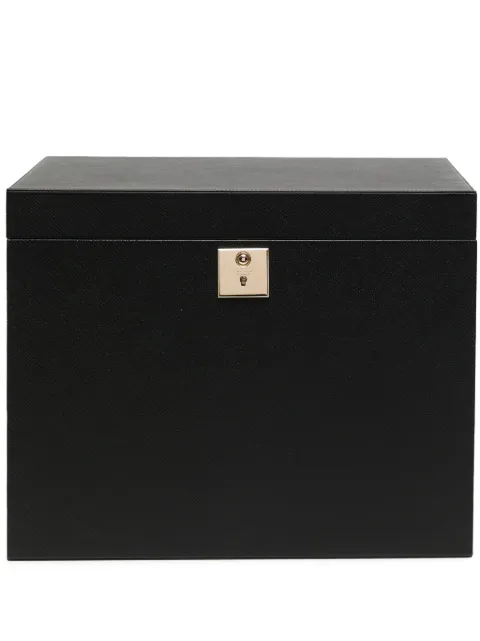Smythson Panama leather jewellery box Black 1028658