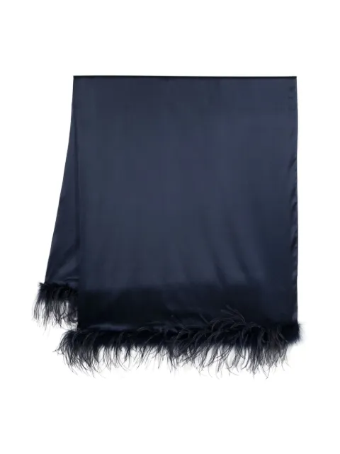 STYLAND ostrich-feather satin scarf Blue A02616215