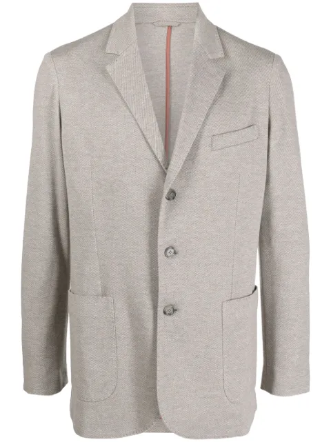 Mandelli single-breasted notched-lapels blazer Neutrals A7T7214803