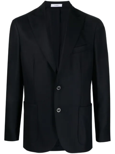 Boglioli single-breasted wool blazer Blue N6302EFA0051