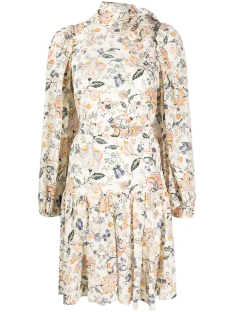 Ulla Johnson floral-print bow-detail dress Neutrals FA230122