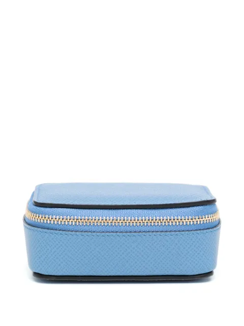 Smythson leather travel pouch Blue 1029693