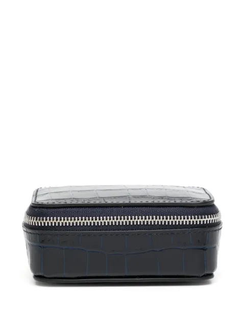 Smythson crocodille-effect leather box Black 1029665