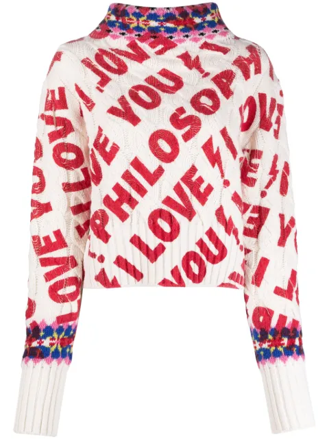 Philosophy Di Lorenzo Serafini I Love You Philosophy wool jumper White 09375701