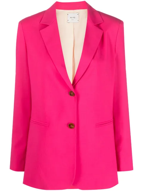 Alysi single-breasted virgin wool blazer Pink 153819A3060