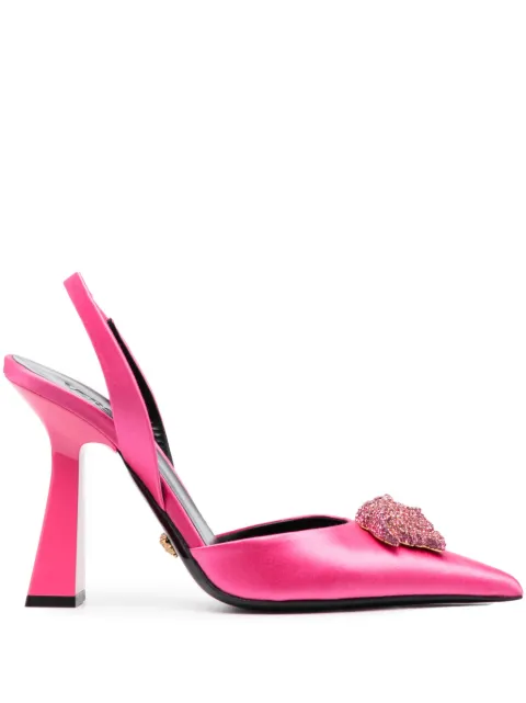 Versace La Medusa 105mm slingback pumps Pink 10012071A00619