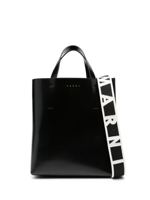 Marni Museo small bag in black leather Black SHMPV01TU0LV63900N99
