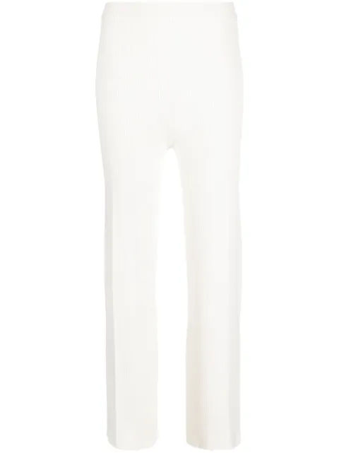 AERON straight-leg rib-knit trousers Neutrals AW23CRPA265436