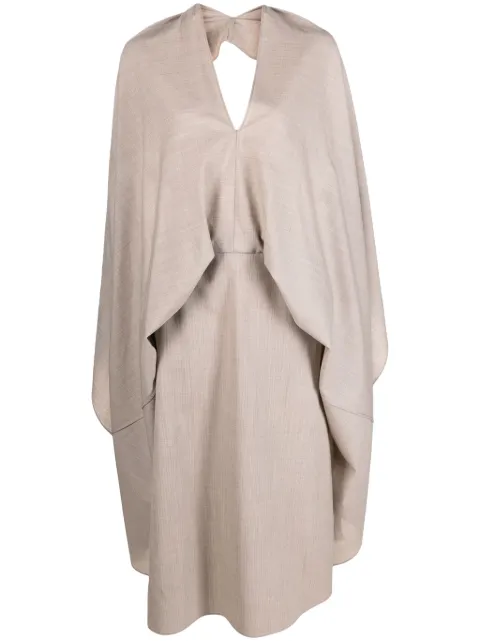 FENDI cut-out draped wool dress Neutrals FDC814AM3P