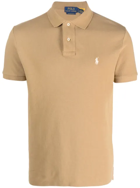 Polo Ralph Lauren logo-embroidered short-sleeve polo Neutrals 710680784332