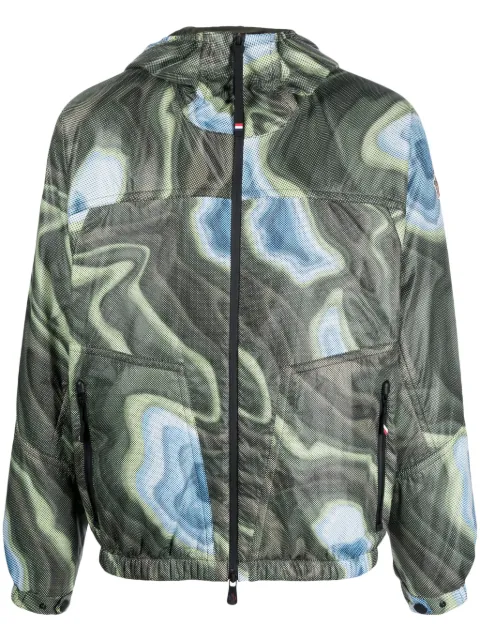 Moncler Grenoble Day Namic abstract-print bomber jacket Green I20971A00047596VF