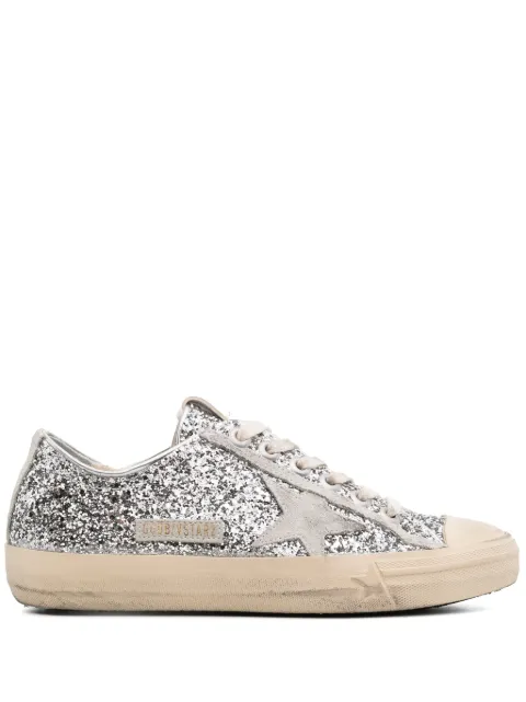Golden Goose V-Star glittered sneakers Silver GWF00129F003085
