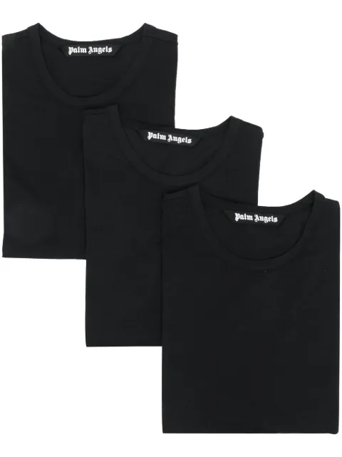 Palm Angels plain stretch-cotton T-shirt White PMUG003C99FAB0011010