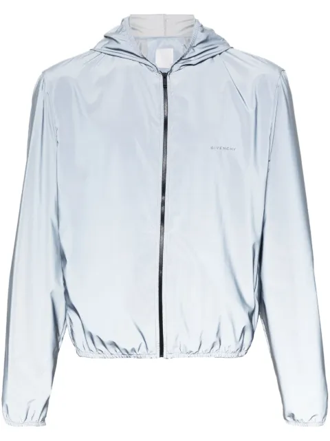 Givenchy reflective hooded windbreaker Blue BM016R15D8