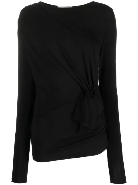 Nina Ricci knot-detail jersey top Black 23AJT0031VI050615574