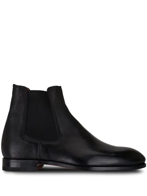 Bontoni almond-toe leather boots Black CAVALIERESMSCALBLK