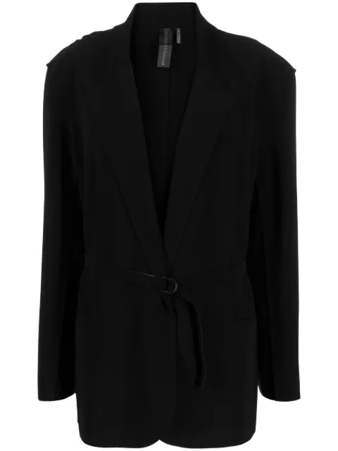 Norma Kamali notched-lapel belted blazer Black KK4214PL158