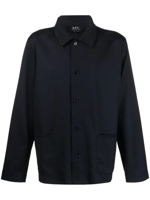 A.P.C. wool shirt jacket Blue WOAPOH03053