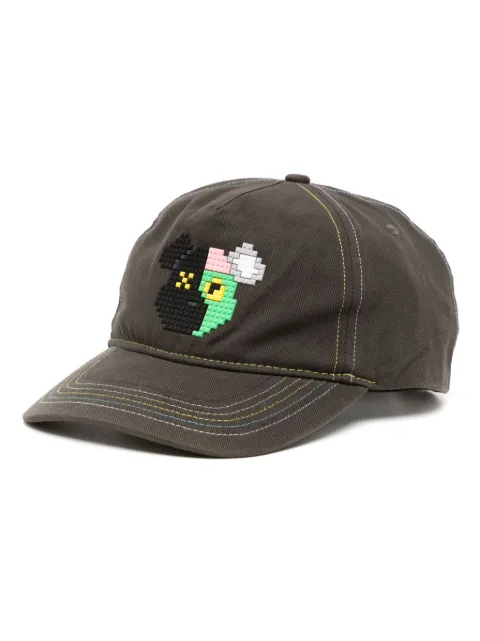 Mostly Heard Rarely Seen 8-Bit 2 Face Bear cotton baseball cap Green MHEB08BCH09