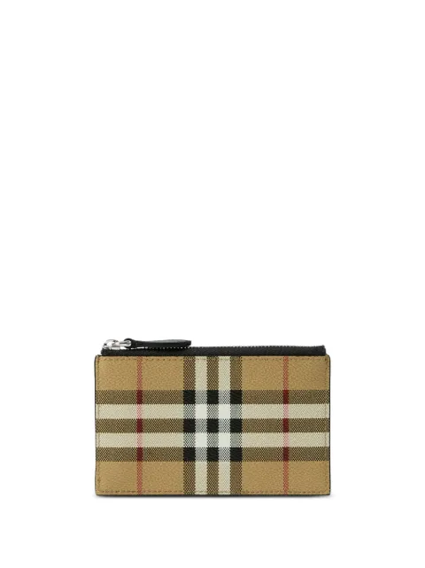 Burberry Vintage Check zip-up cardholder Neutrals 8069825