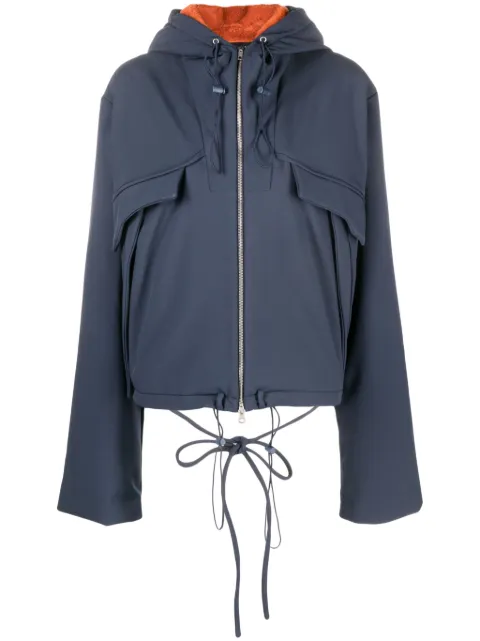 Ottolinger faux-fur lining hooded jacket Blue 405602