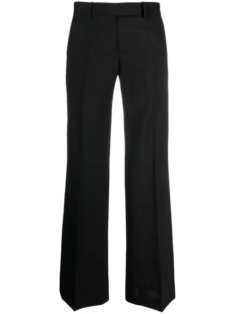 QUIRA mid-rise wide-leg tailored trousers Black Q316WV
