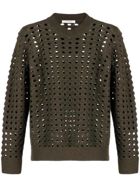 Craig Green long-sleeve perforated sweatshirt Green CGAW23CKNJU42