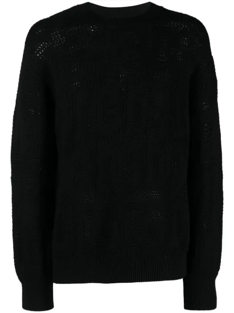 Dolce & Gabbana logo-jacquard virgin-wool jumper Black GXQ47TJCVJ0