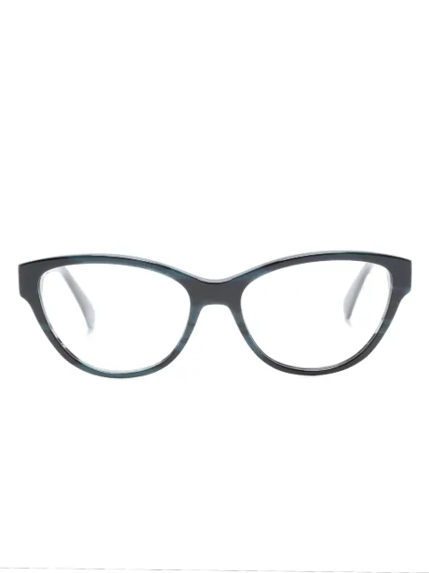 Longchamp marbled-pattern cat-eye frame glasses Blue LO2721