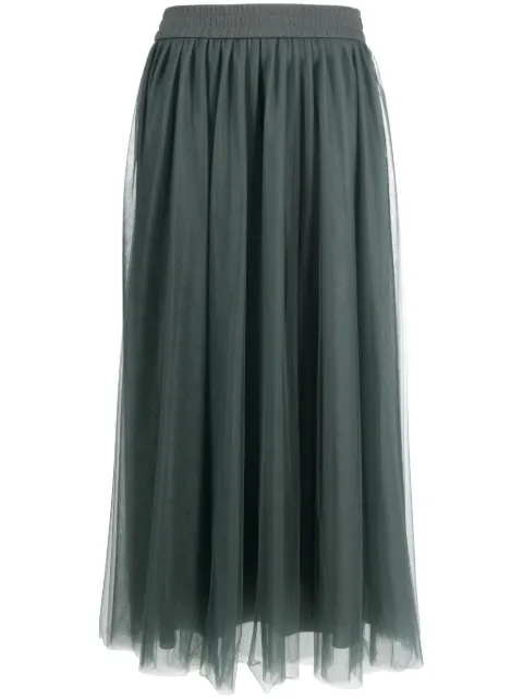 Fabiana Filippi elasticated-waist tulle midi skirt Grey GNDP04F4190000H640